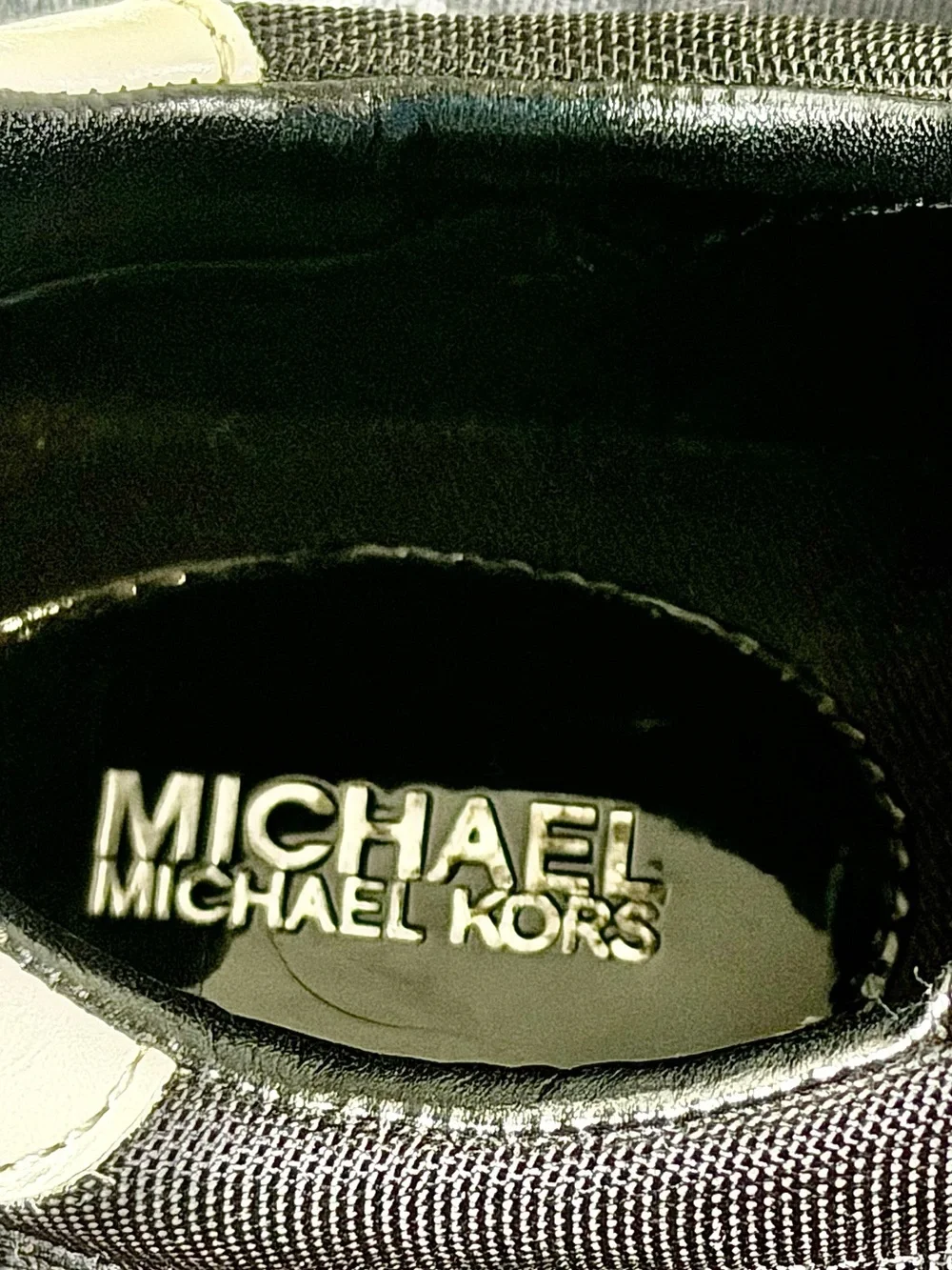 Michael Kors MK Black White Platform Sneakers Women’s 9.5M